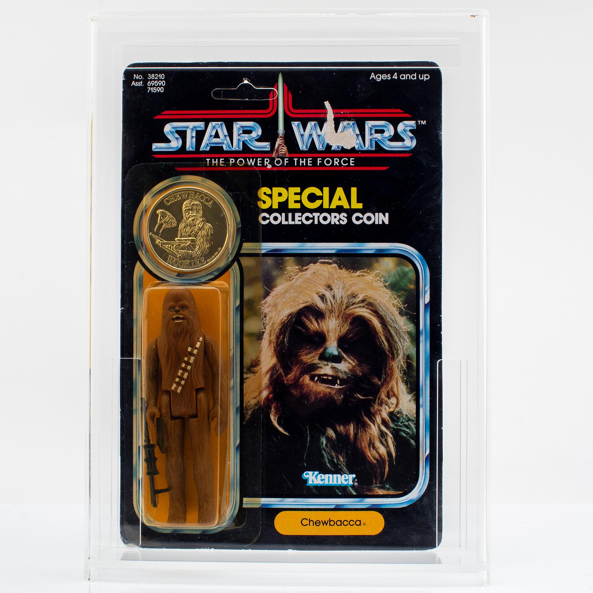 STAR WARS, Chewbacca, Han Solo (In Carbonite Chamber) & Lando Calrissian (General Pilot), POTF, 92 back, Kenner 1984.