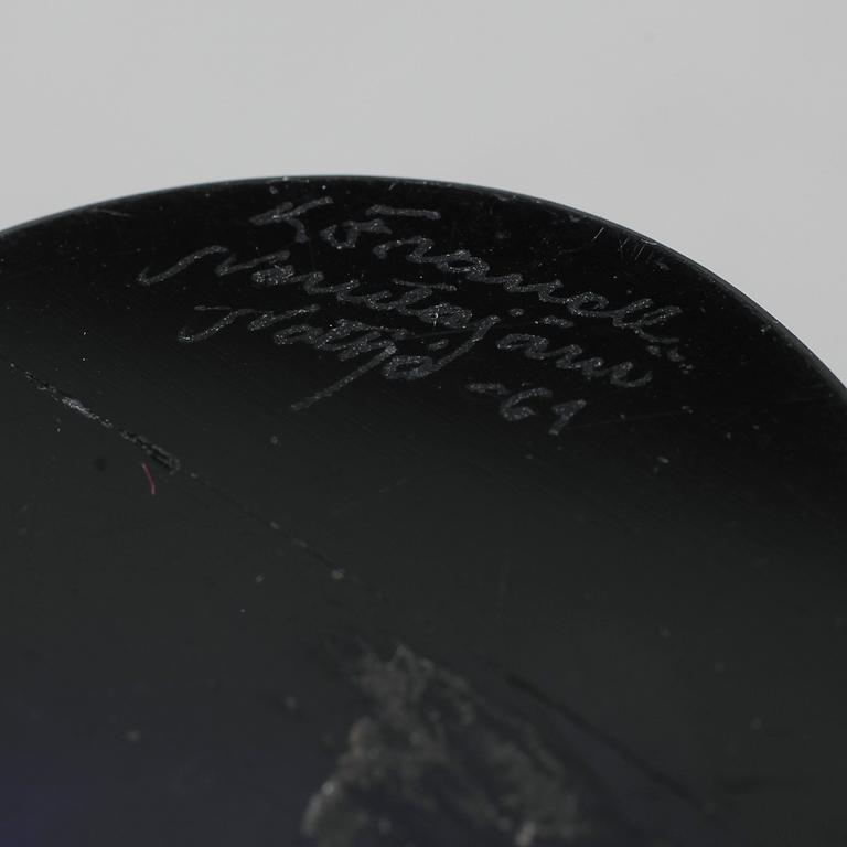 VAS, glas, Kaj Franck, Nuutajärvi Notsjö, signerad och daterad -61.