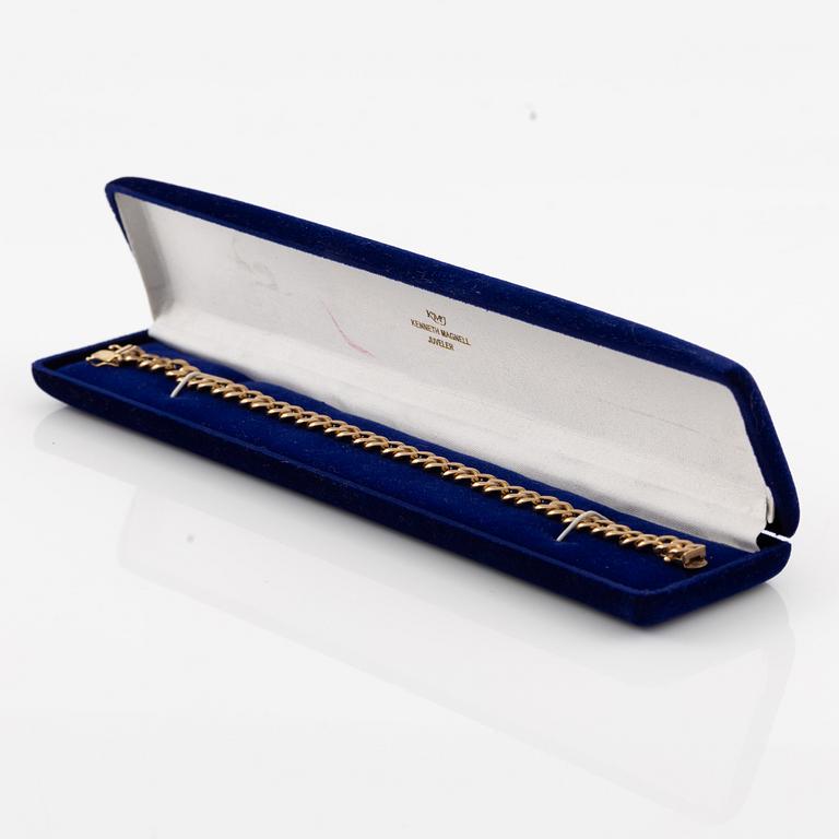 Armband 18K guld, pansarlänk.