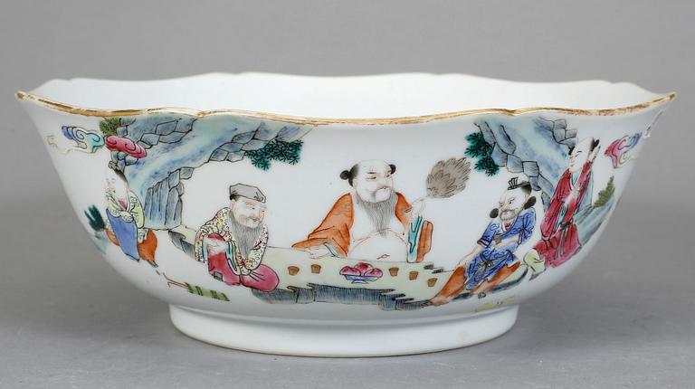 SKÅL, porslin, Kina, omkring 1900 med Daoguangs sigill.
