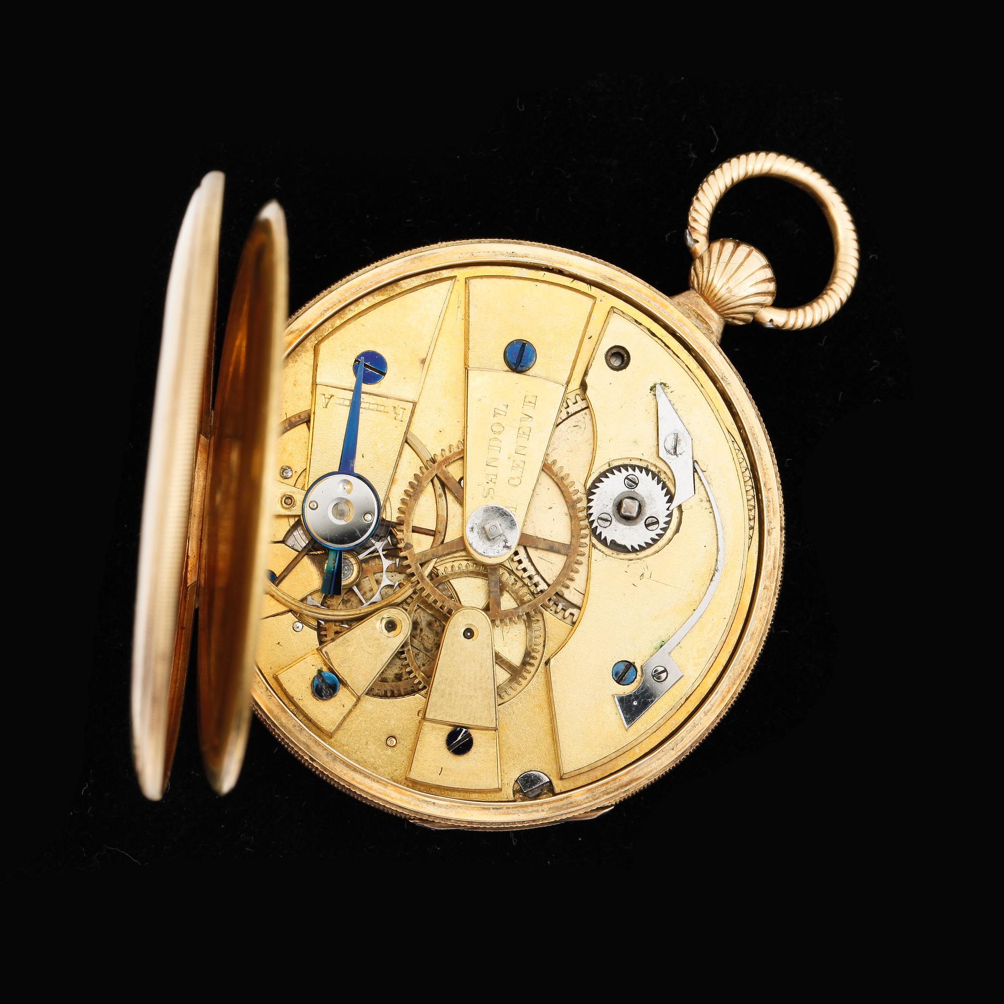 FICKUR, 18k guld, omkring sekelskifte 1900.