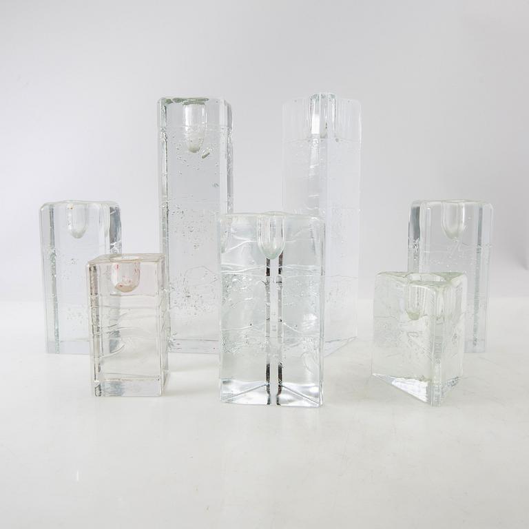 Timo Sarpaneva, candlesticks, 11 pcs, "Arkipelago", and candlesticks, 2 pcs, "Arktia", Iittala.