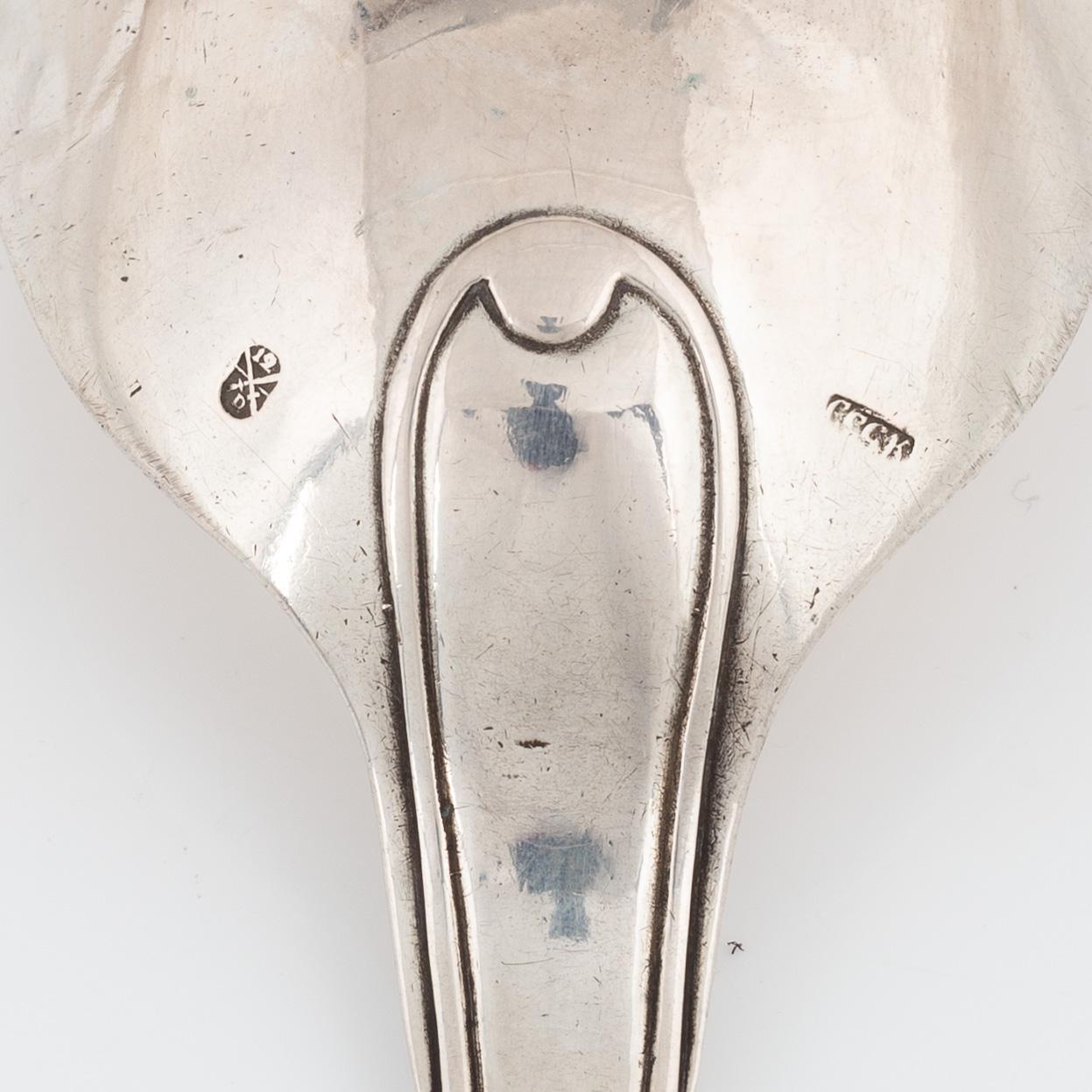 A Silver Serving Spoon, mark of CG Kunzel, Dresden circa 1800.