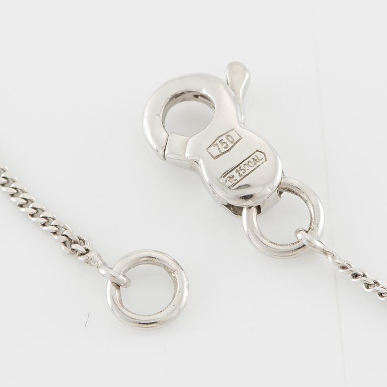 Necklace 18K white gold with brilliant-cut diamonds, Alfieri & St. John, Italy.