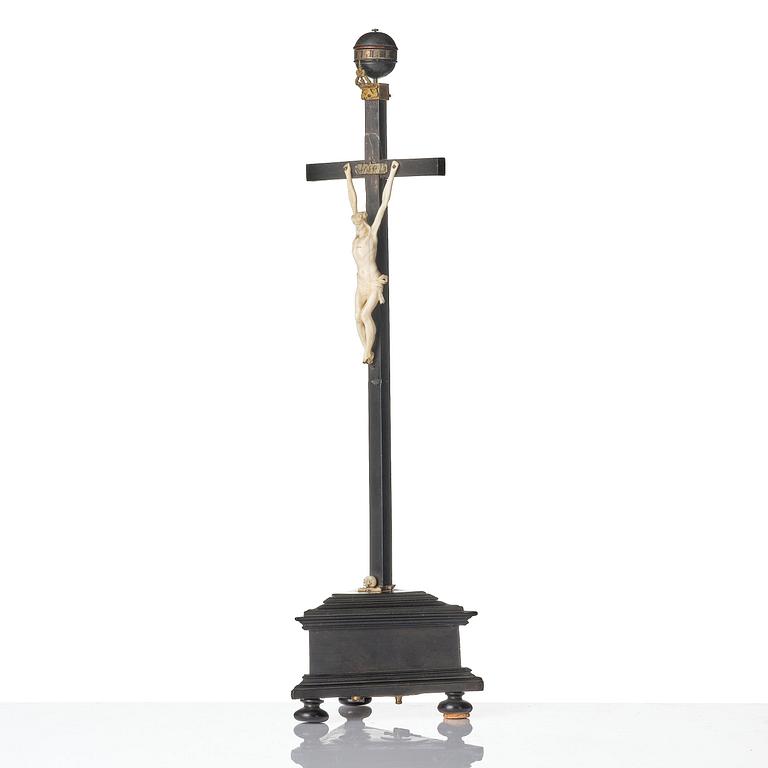 An Augsburg renaissance crucifix clock, the movement presumably by Hans Reinholdt (fl. ca 1630).