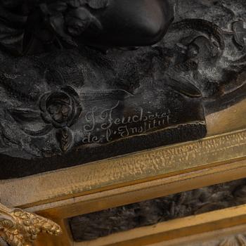 A French mantle clock, mid19th century.