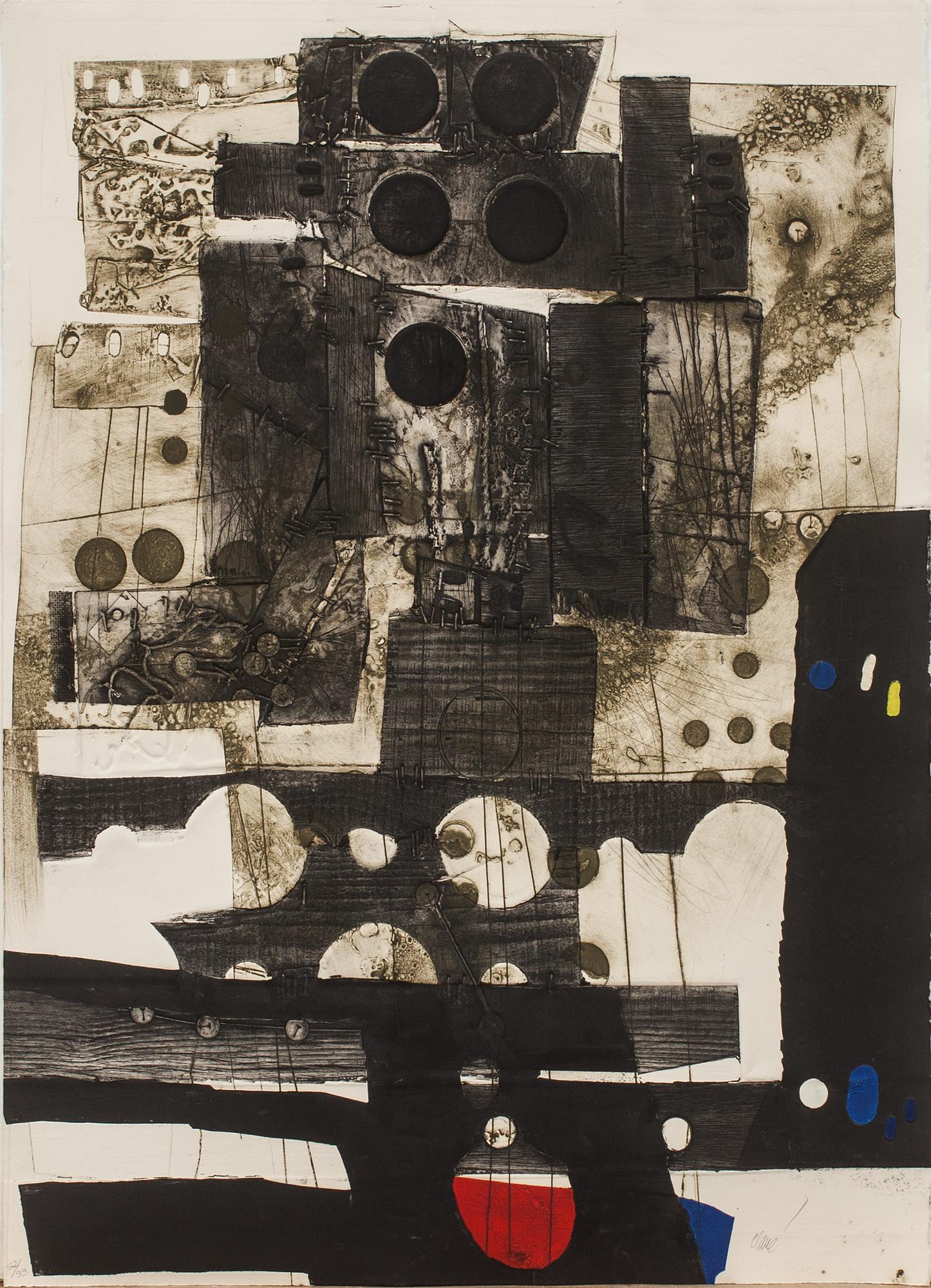 ANTONI CLAVÉ, carborundumetsning. Numrerad 52/99 samt signerad.