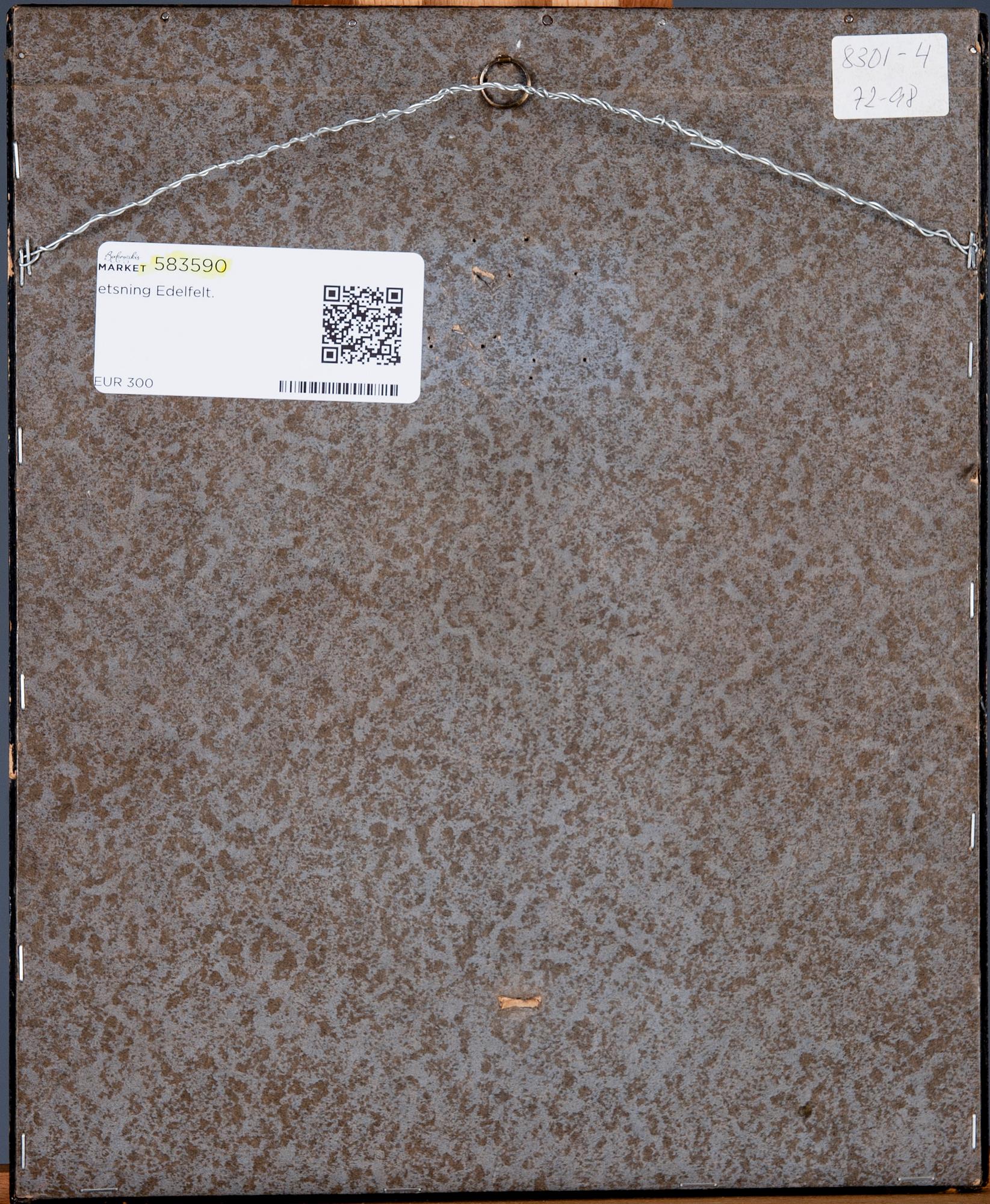 ALBERT EDELFELT, färgetsning, plåtsignerad.