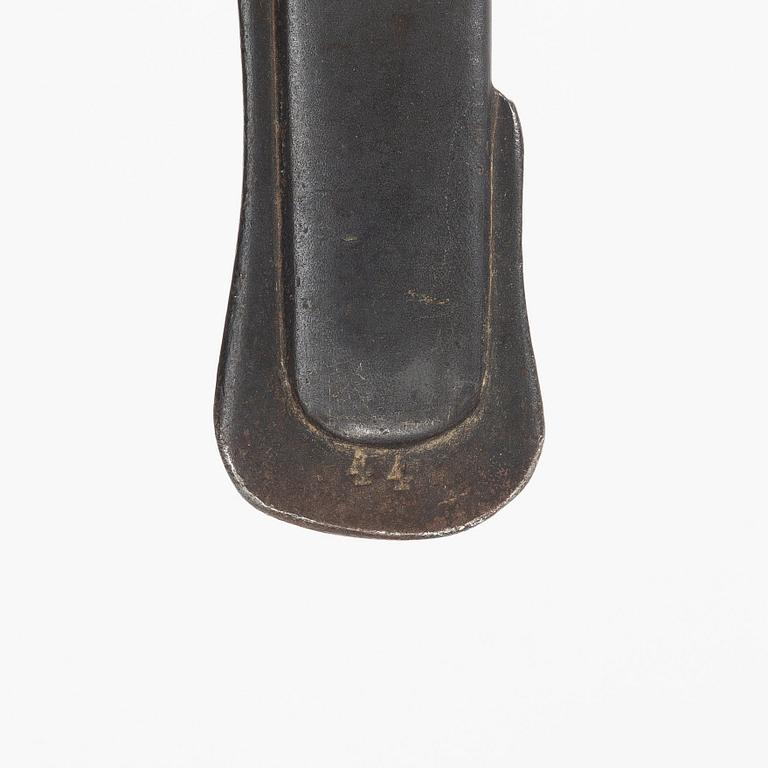 A Swedish artillery officer's sabre, 1889 pattern with scabbard.