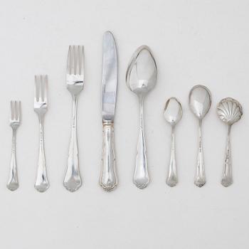 Bestickservis, 81 delar, silver 830, modell Chippendale, KPL, 1994.