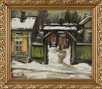 Olavi Laine, Vinterlig gårdsutsikt.