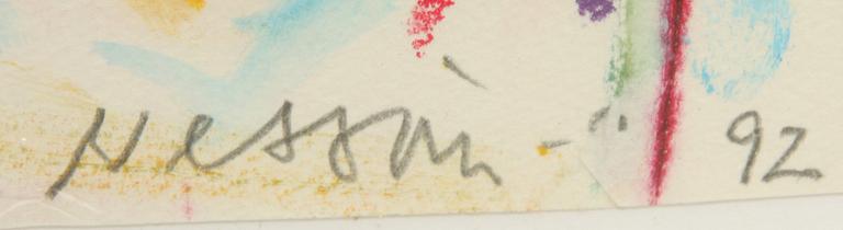 SUZANNE NESSIM, blandteknik, sign o dat -92.