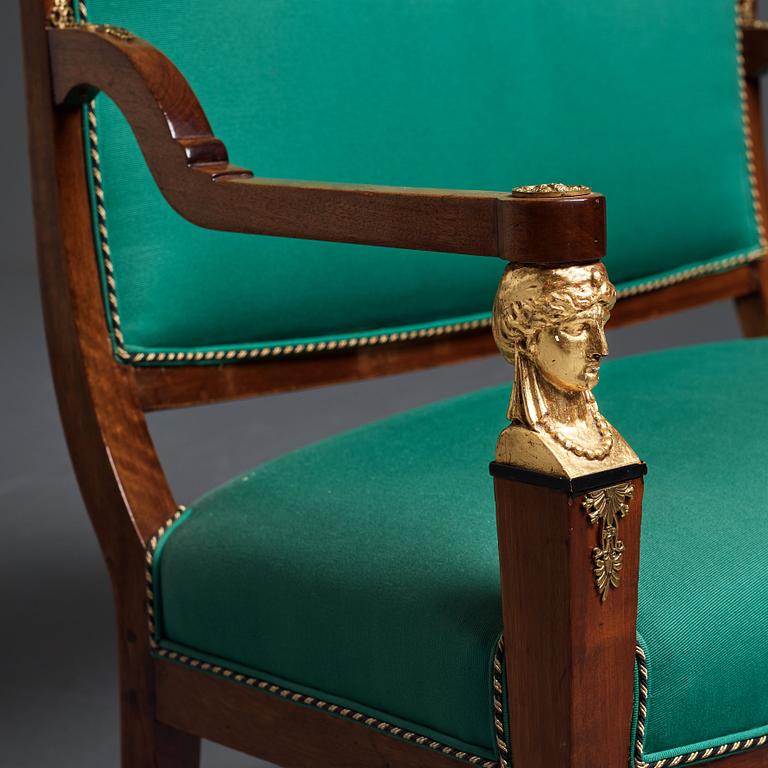 A Empire-style circa 1900 sofa.