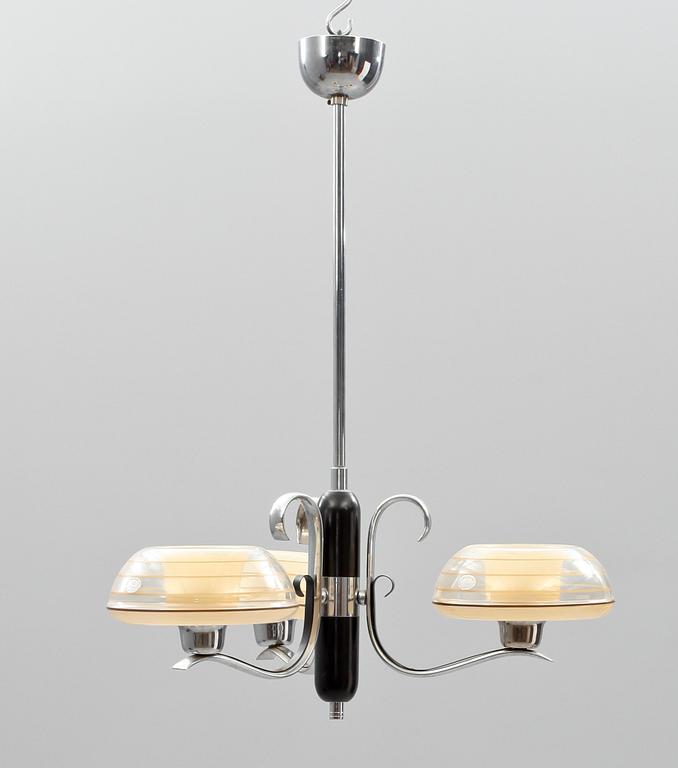 TAKLAMPA, Art deco, etikettmärkt Meissen, Tyskland. 1900-talets första hälft.