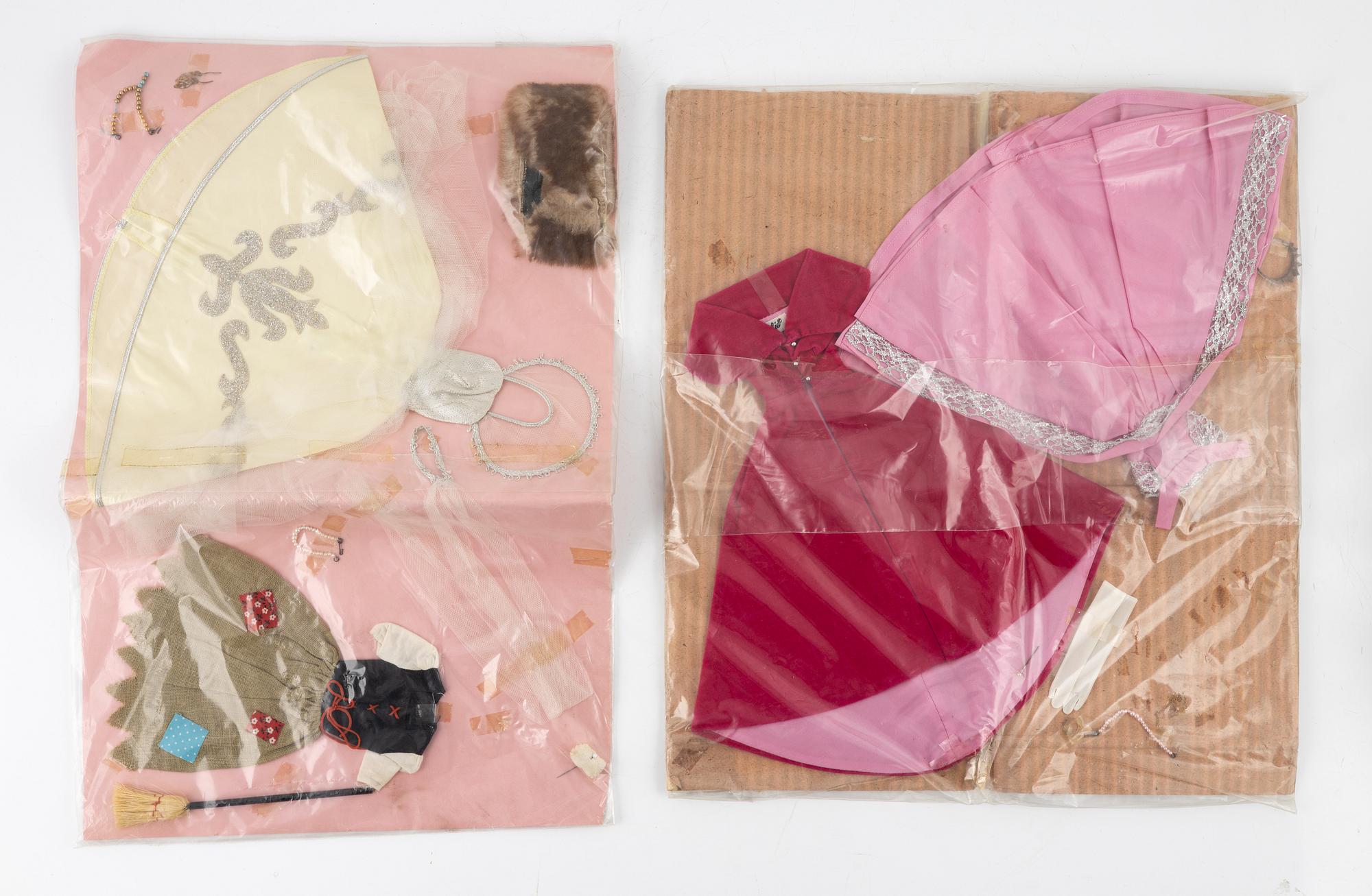 Mattel, Barbie och Ken samt kläder och accessoarer, 1960-tal.