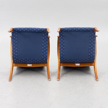 Markku Pakkanen, a pair of 'Harlekiini' armchairs, Asko, Finland, late 20th Century.