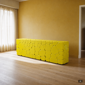 Soft Baroque, a unique “Puffy Brick” counter, 2020.