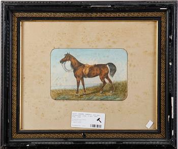 LARSÉN, FREDRIC, ett par, akvareller, sign. o dat. 1883 resp. 1882.