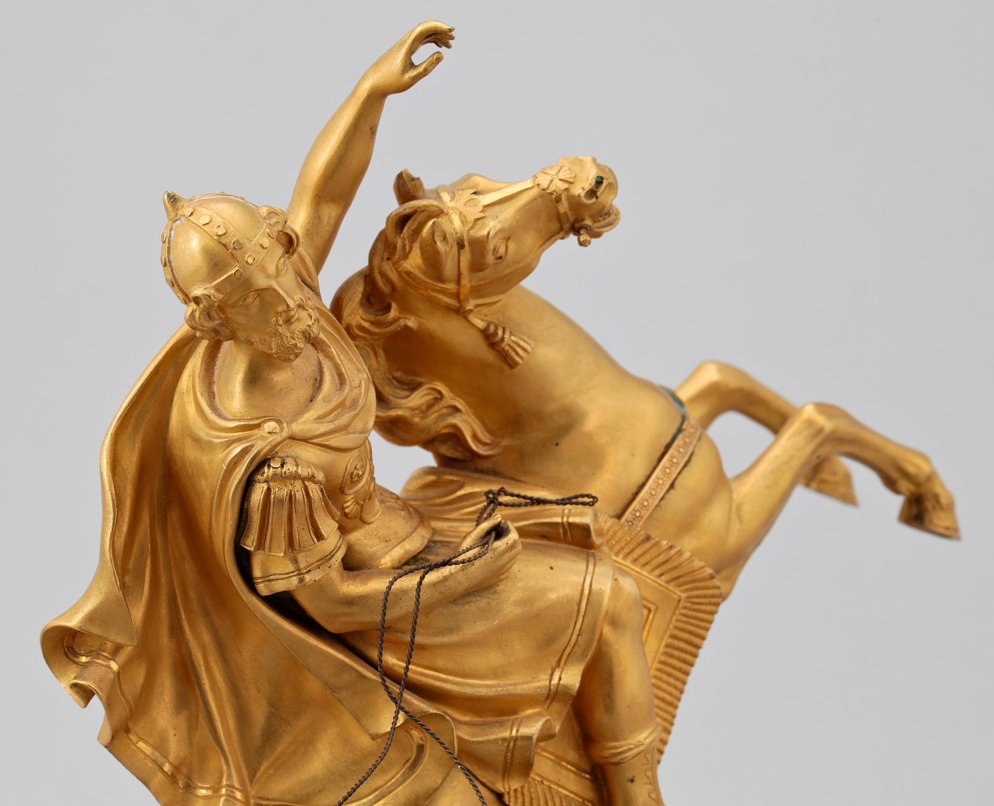 SKULPTUR, brännförgylld brons, 1800-tal.