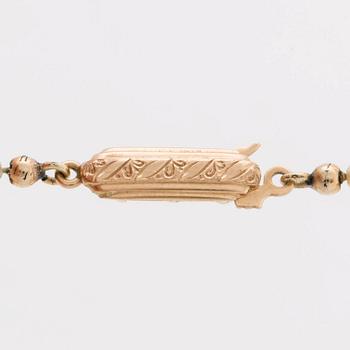 PÄRLCOLLIER odlade pärlor ca 2,5 - 5,5mm, lås i 18K guld.