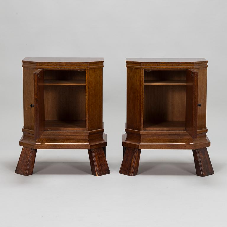 Birger Hahl, a pair of 1920s night stands.
