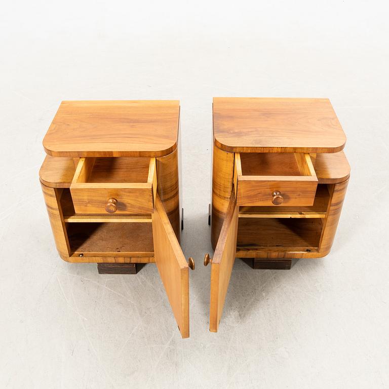 Sängbord ett par Art Deco 1900-talets första hälft.