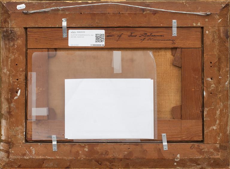 GUSTAF KINNMANSON, olja på duk, signerad.