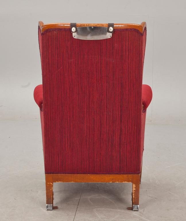 FÅTÖLJ från 1:a Klassvagn. Statens Järnvägar. 1930-tal.