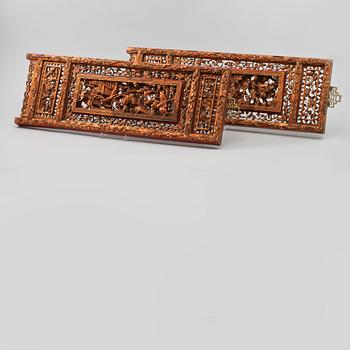 VÄGGDEKORATIONER, ett par, Kina, 1900-tal.