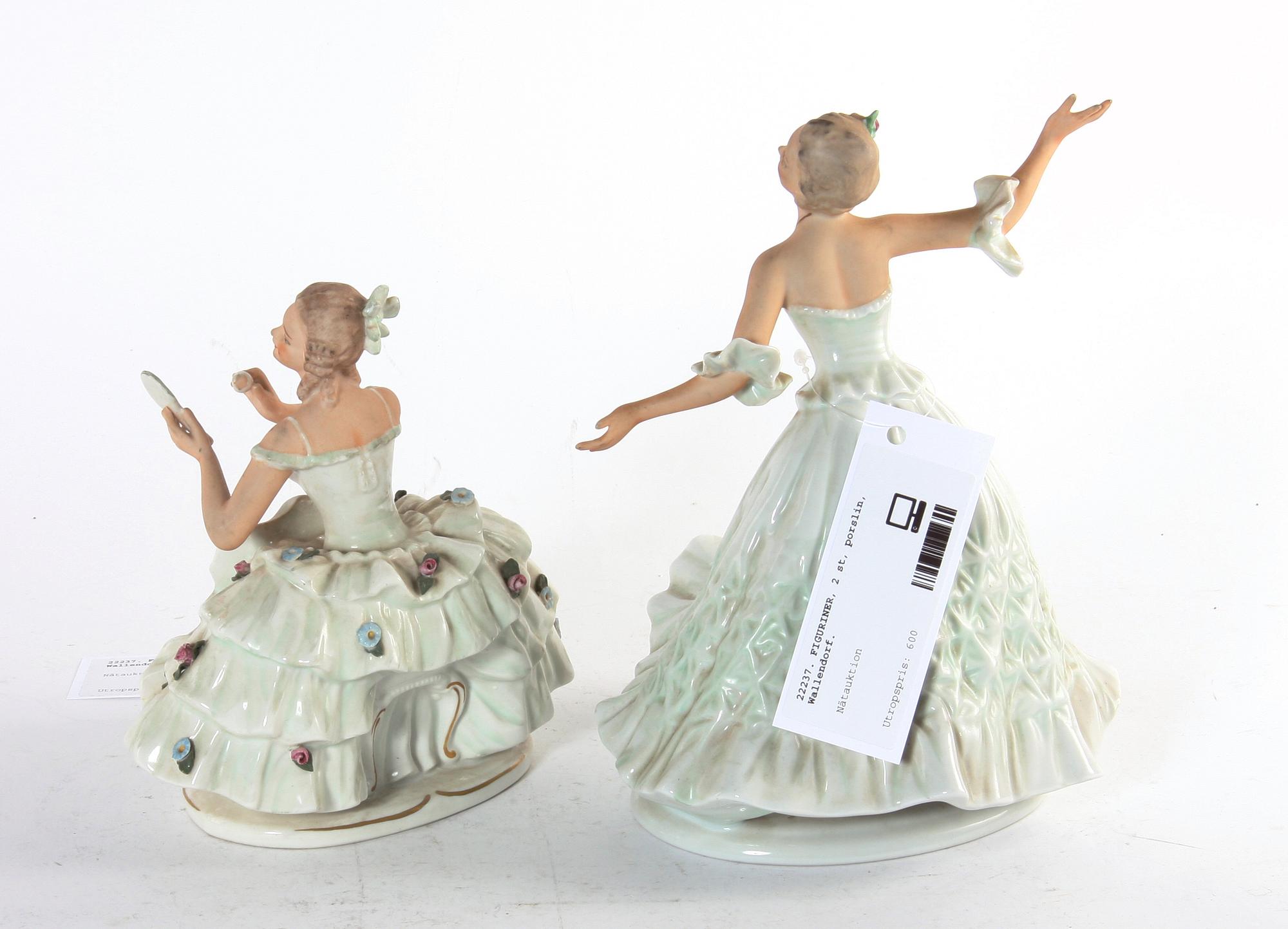 FIGURINER, 2 st, porslin, Wallendorf.