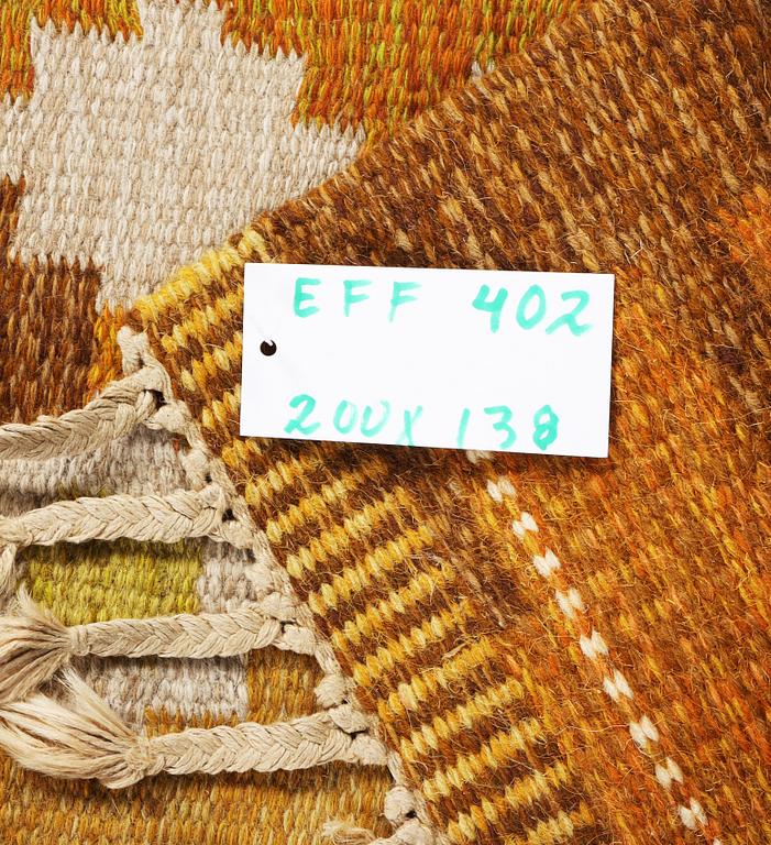 Ingegerd Silow, an 'Örbyhus' flat weave carpet, signed IS, c. 200 x 138 cm.