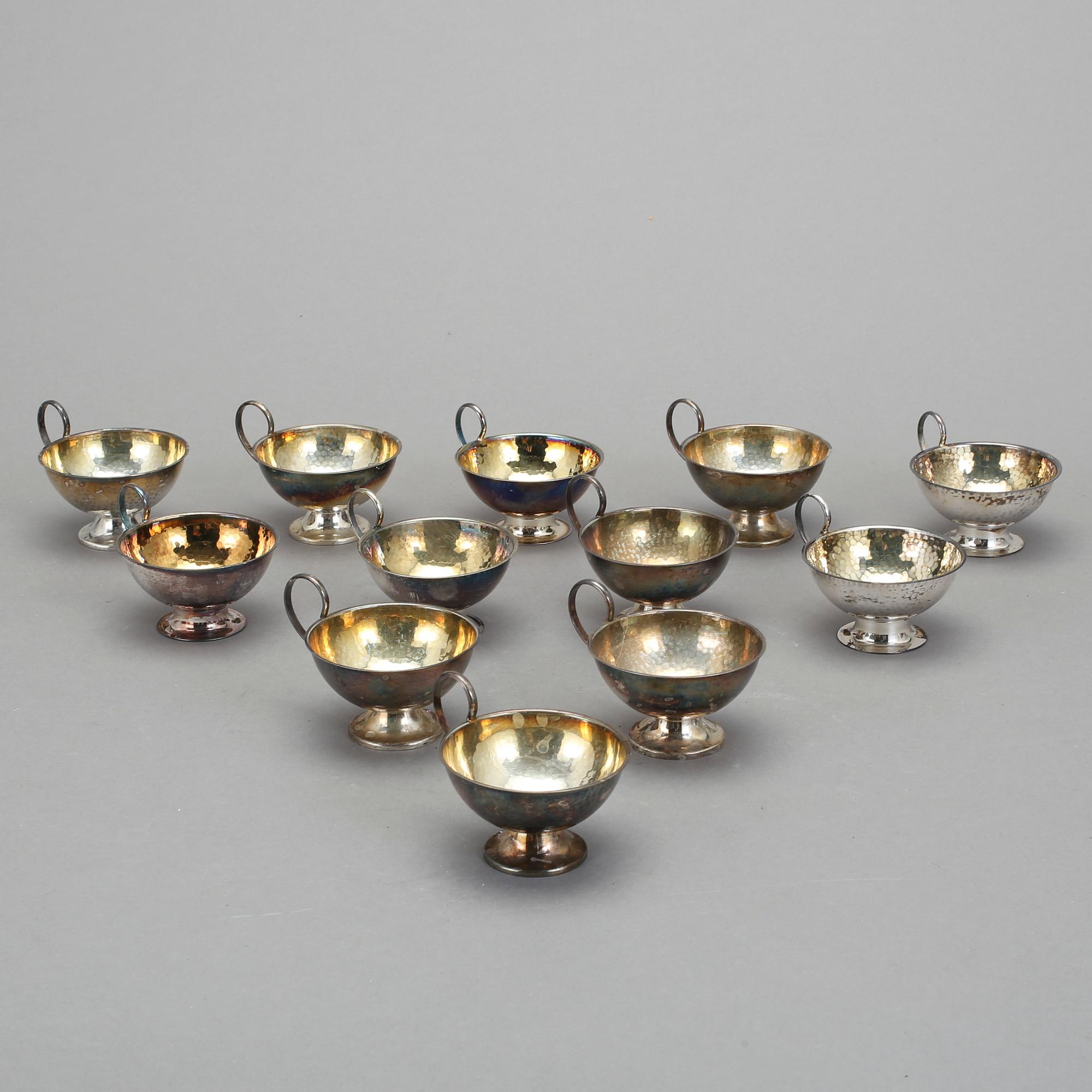 PUNSCHKOPPAR, 12 st, mestadels, Ceson, Göteborg, 1900-talets mitt. Vikt ca 370 gram.