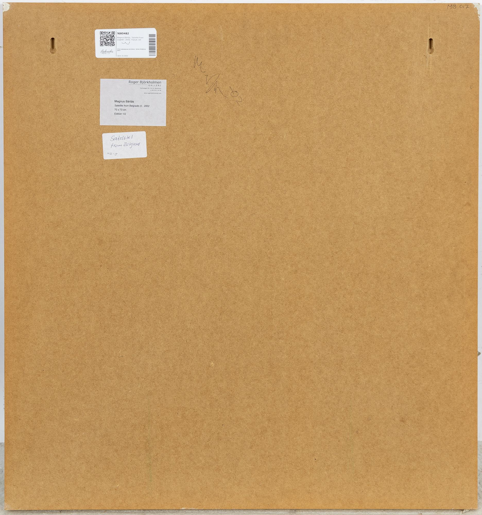 Magnus Bärtås, "Satellite from Belgrade (I)", 2002.