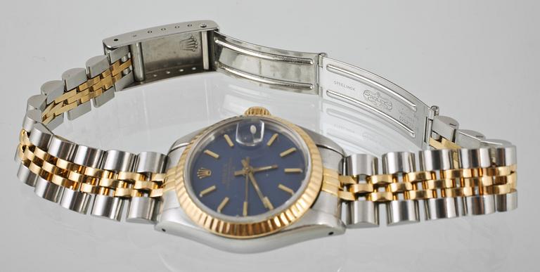 ARMBANDSUR, dam, guld och stål, "Date", Rolex, 1987.