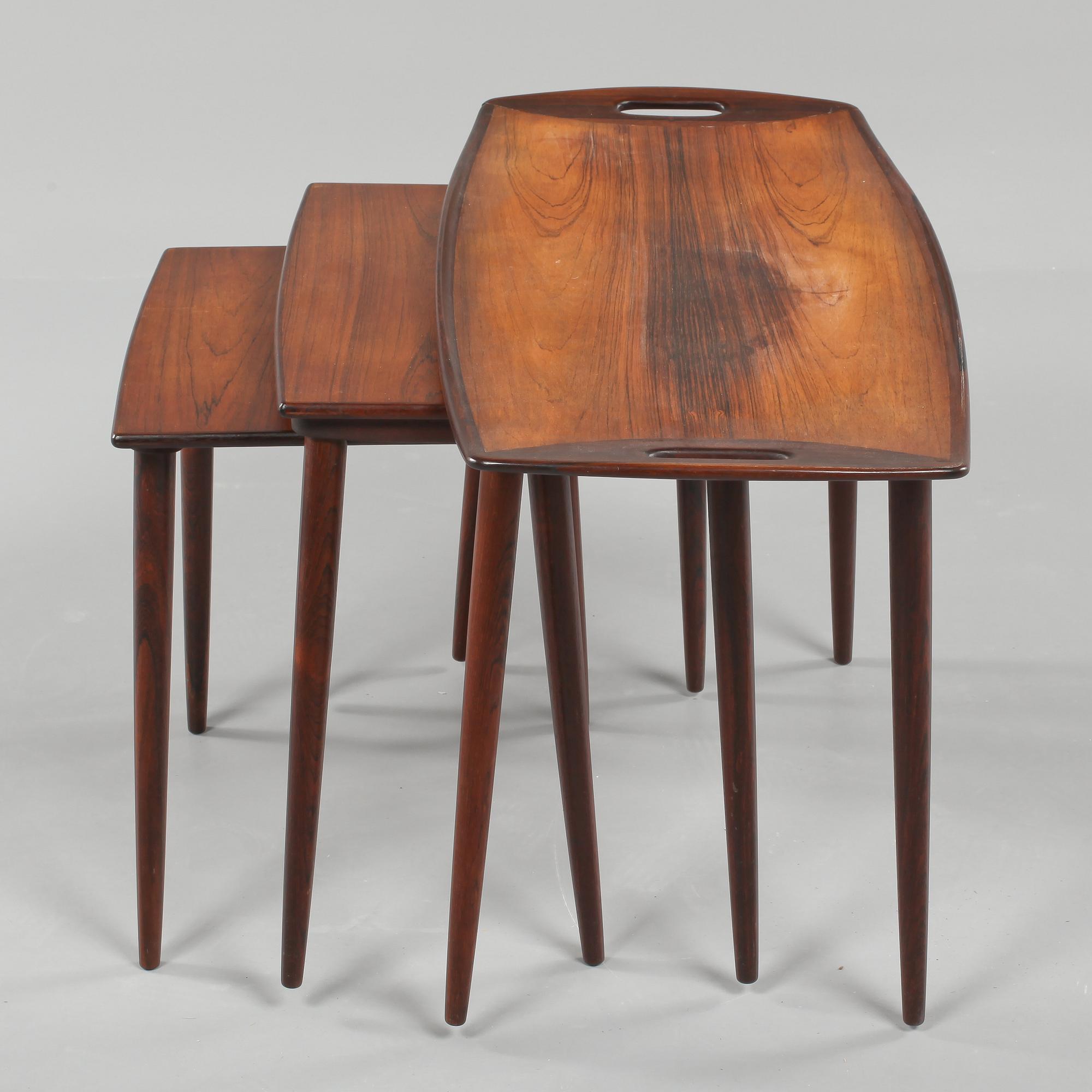 SATSBORD, 3 delar, tillskrivet Jens Harald Quistgaard, 1960/70-tal.