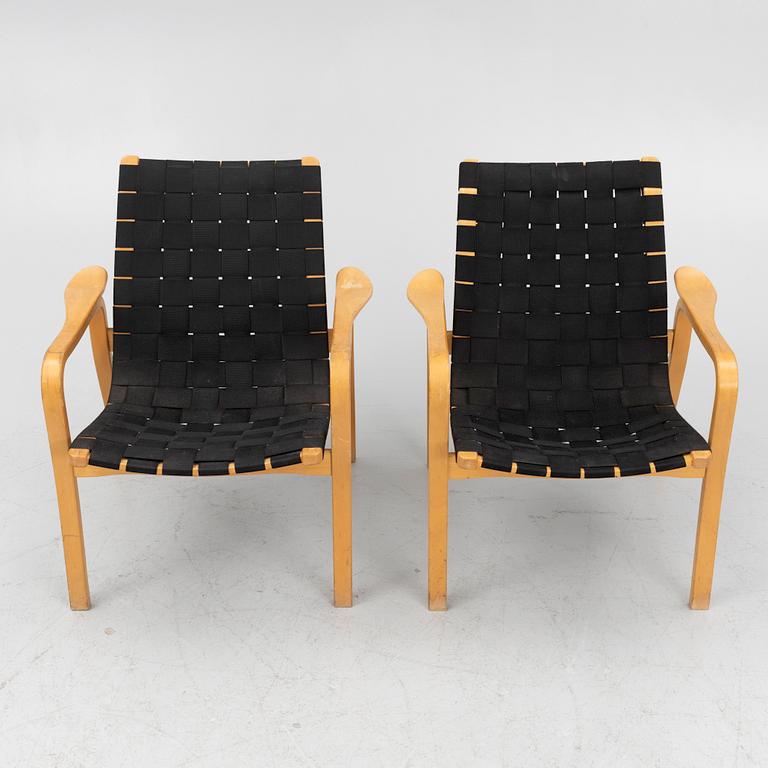 Yngve Ekström, armchairs, a pair, "Laminett", Swedese, second half of the 20th century.
