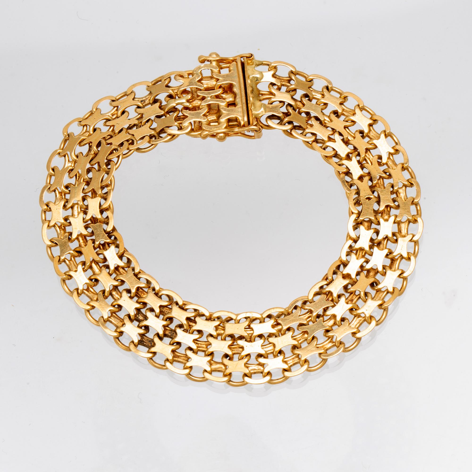 Gold bracelet weight in grams hot sale