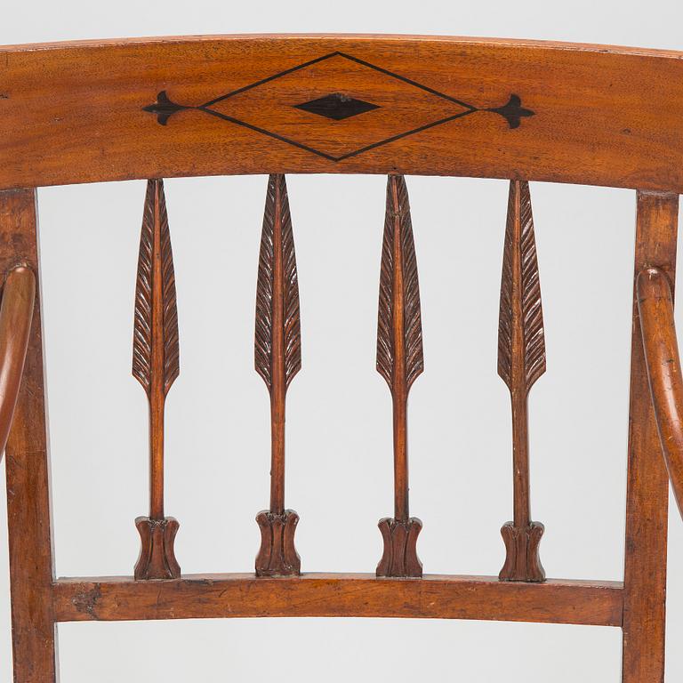 An empire armchair, St. Petersburg ca 1810.