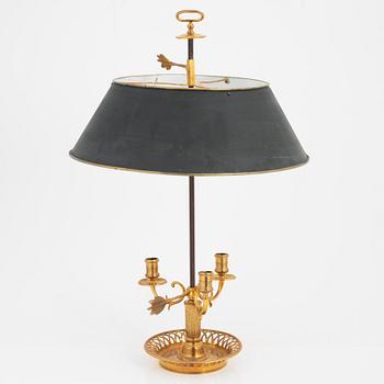 Bordslampa, "lampe Bouillotte", senempire, 1800-tal.