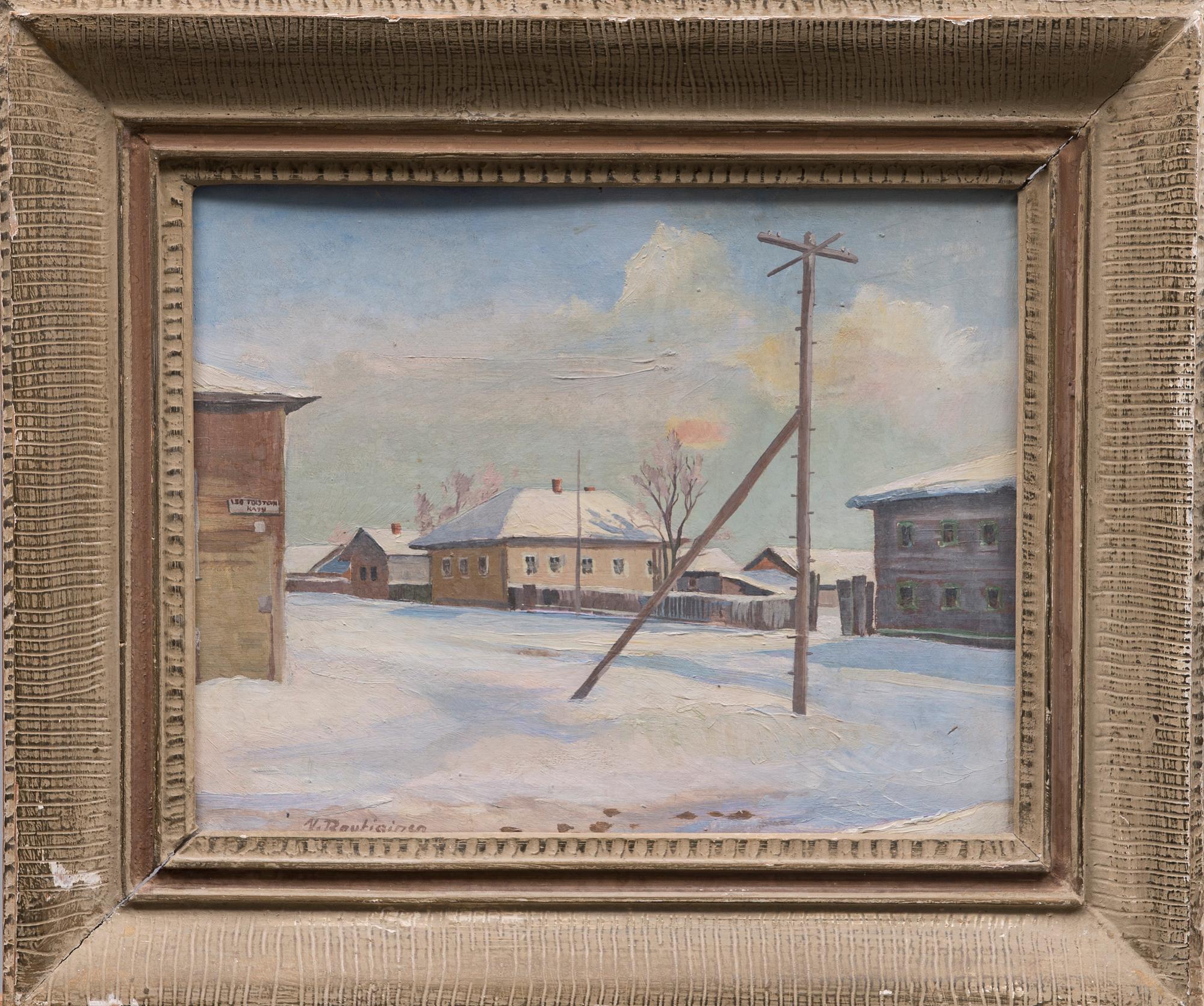 VEIKKO RAUTIAINEN, olja på skiva, signerad och daterad -43.