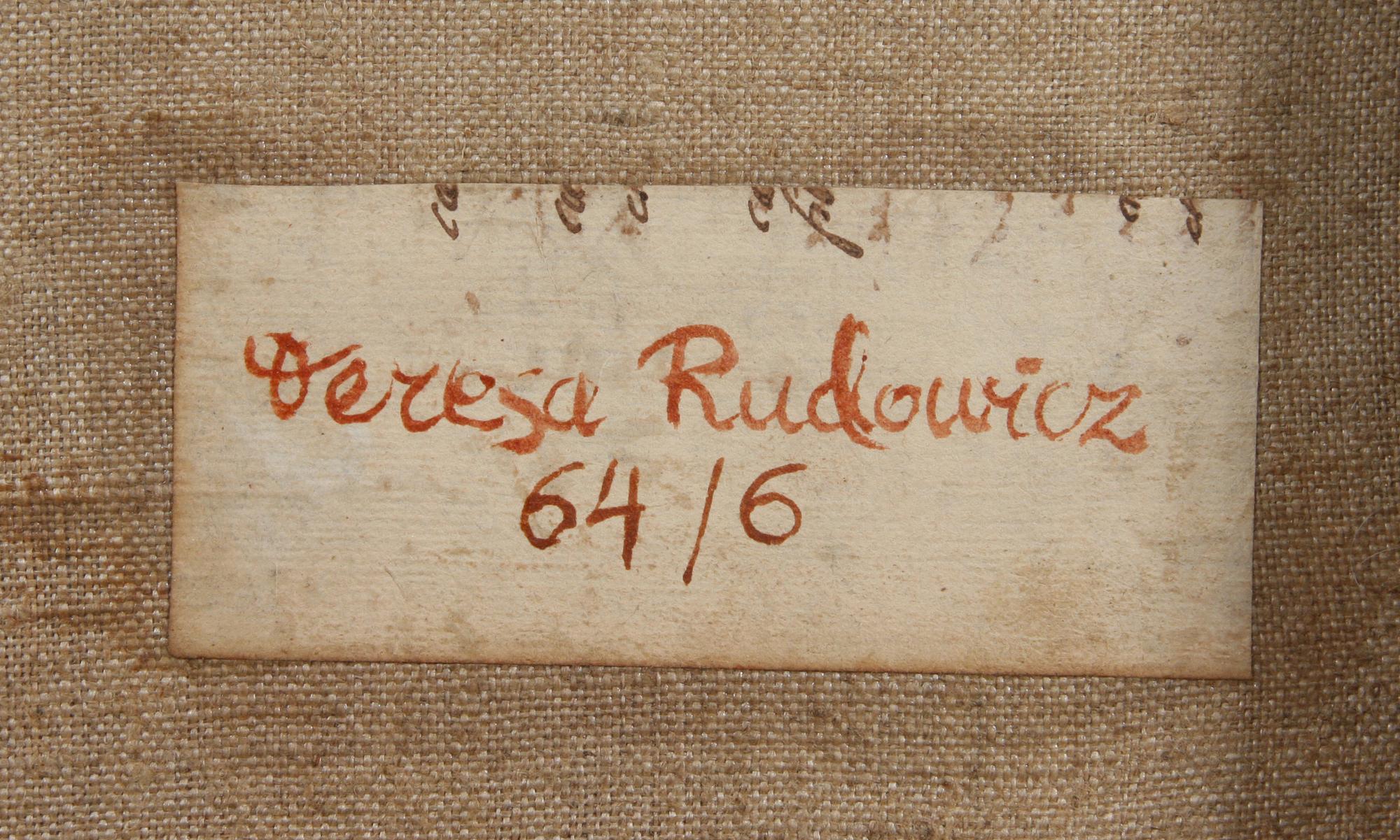 TERESA RUDOWICZ, blandteknik på duk, sign.