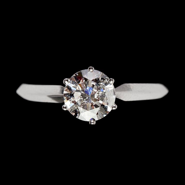 RING, brilliant cut diamond, 1.18 cts.