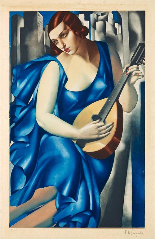 Tamara de Lempicka, "Woman with mandoline" (Femme à la mandoline).