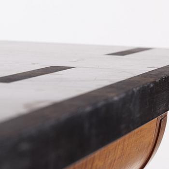 Hjalmar Jackson, A Hjalmar Jackson ebony and pearwood desk/library table, Stockholm ca 1934.