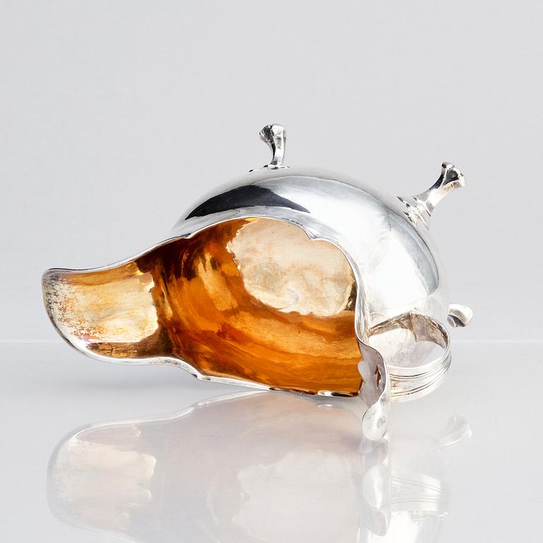 A Swedish 18th century parcel-gilt cream-jug, Pehr Zethelius, Stockholm 1777.