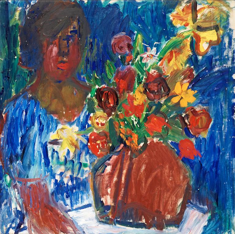 Woman with Flowers.