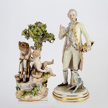 Figurines 2 pieces Meissen porcelain, first half of the 20th century.