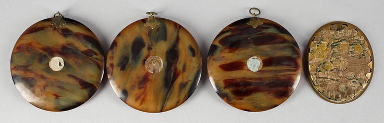 MINIATYRER, 4 st, 1800-tal.