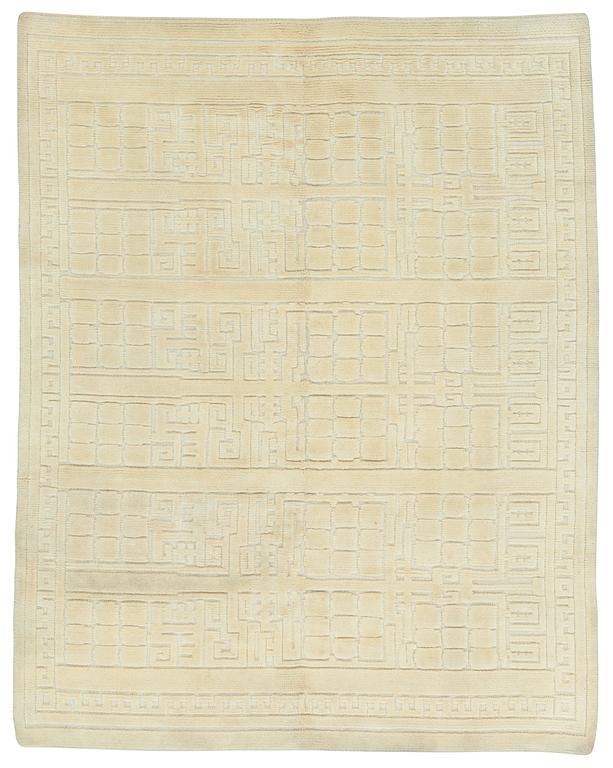 CARPET. Knotted pile in relief. 250,5 x 197 cm. Signed AGDA ÖSTERBERG at the back.