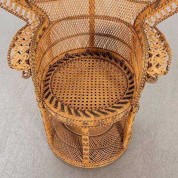 Peacock chair / rattan armchair, 1970s.